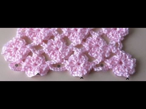 Model crosetat floral - lattice crochet stich