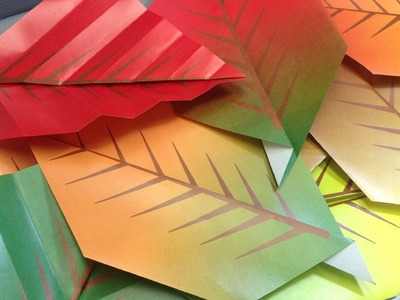 Origami Fall Autumn Leaves - Print Your Own Paper!