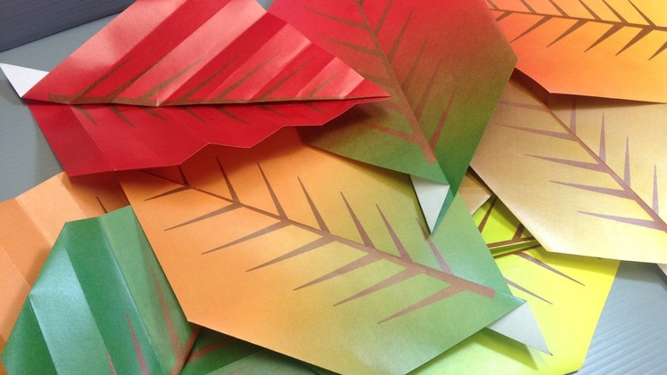 Origami Fall Autumn Leaves - Print Your Own Paper!
