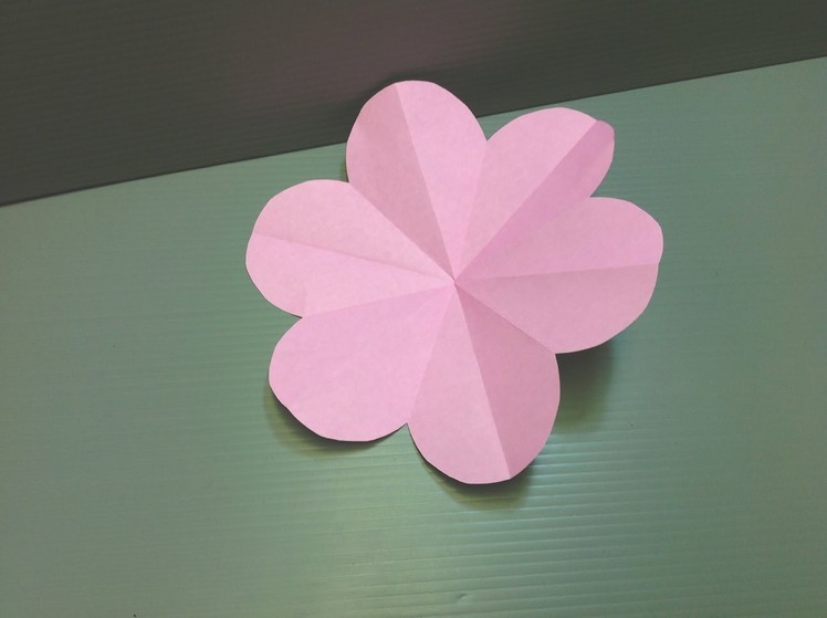 Origami Peach Blossom Flower - Easy Kirigami