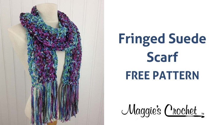 Suede Circles Scarf Free Crochet Pattern - Right Handed