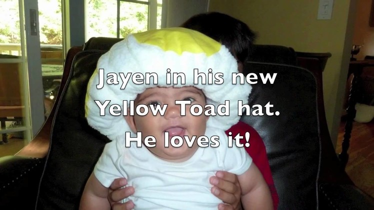 Super Mario Brothers Yellow Toad Hat - How to make an Infant Toad Hat