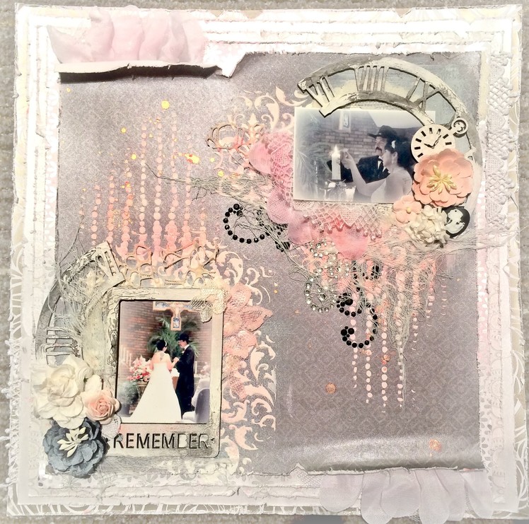 SWAP With Rina--Scrapbook Layout: Wedding Theme (Start-To-Finish)