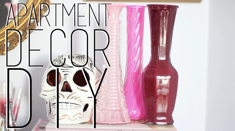 Apartment Decor DIY: Painted Glass Vases