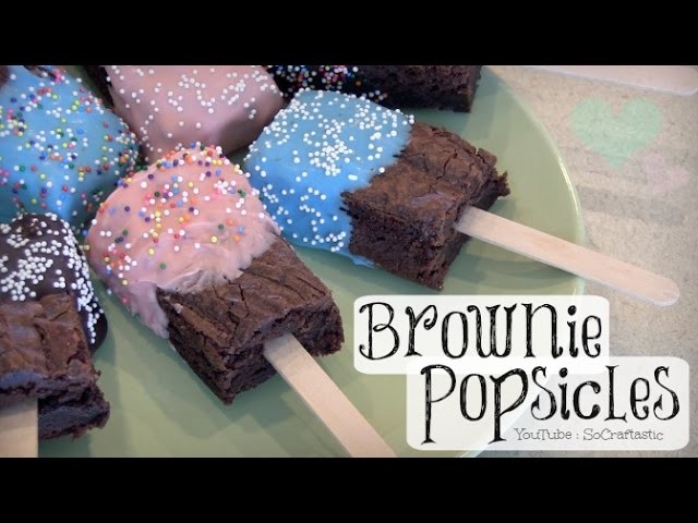 BROWNIE POPSICLES How To - Brownie Pops. Popsicle Brownies on a stick : : Baking DIY