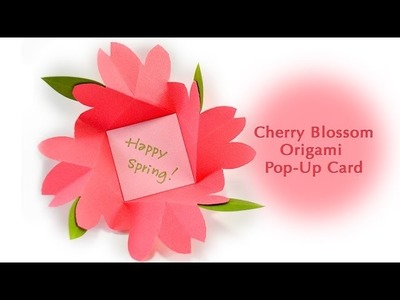 Cherry Blossom Origami Pop Up Card