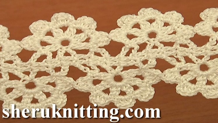 Crochet Flat Double Sided Lace Tape Tutorial 16