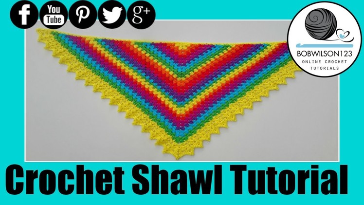 Crochet Rainbow Shawl Tutorial