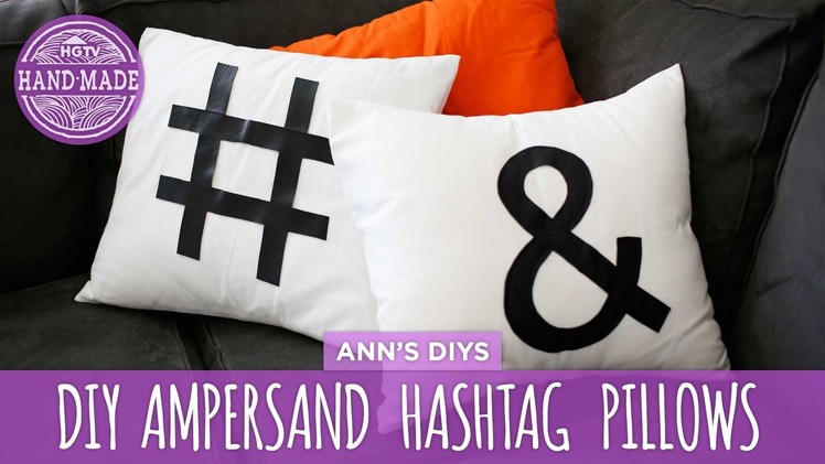 DIY Ampersand & Hashtag Pillows - HGTV Handmade