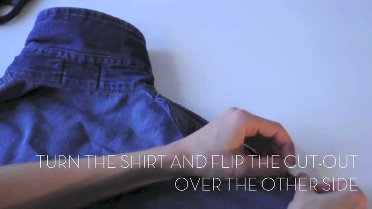 DIY CUT-OFF SHOULDER SHIRT - fashion video tutorial
