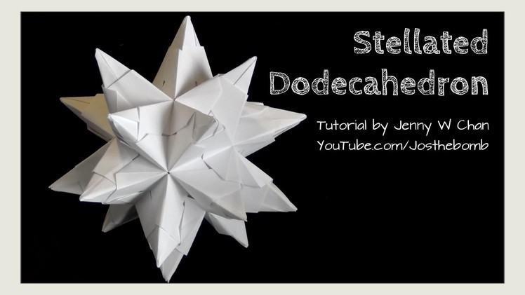 DIY Origami Ball - Christmas Star Ball - Ornament Stellated Icosahedron - Modular Origami