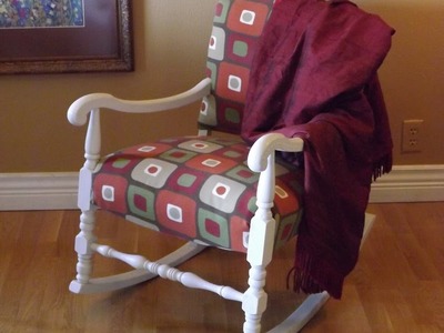 DIY Rocking Chair Upholstery. Como Forrar uma Cadeira Voce Mesmo.