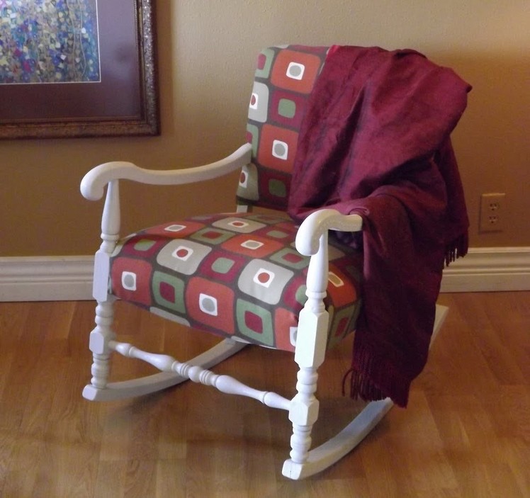 DIY Rocking Chair Upholstery. Como Forrar uma Cadeira Voce Mesmo.