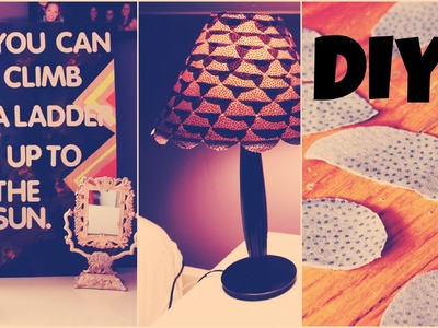 DIY | Smudged Quote Painting + Fabric Scalloped Lamp