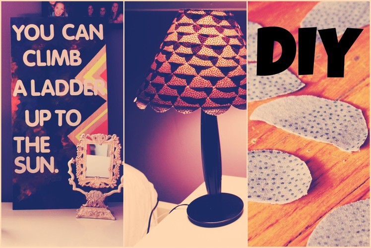 DIY | Smudged Quote Painting + Fabric Scalloped Lamp