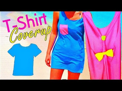 DIY T-Shirt Beach Swimsuit Coverup :: 2CupsofDelight