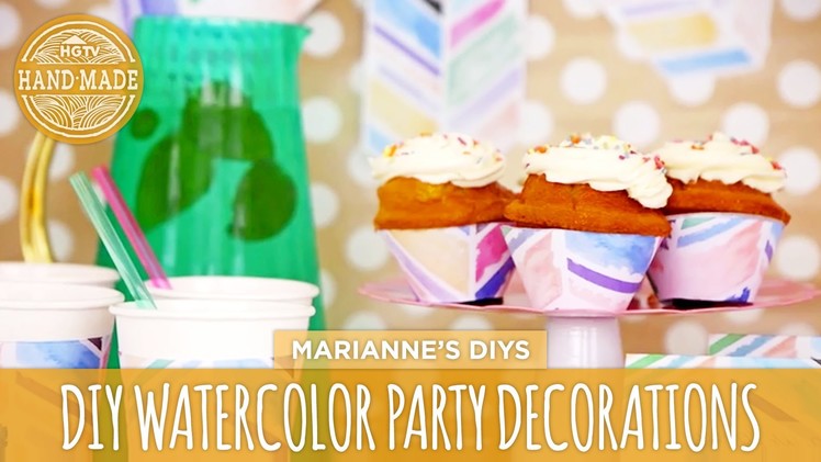 DIY Watercolor Party Decorations - HGTV Handmade