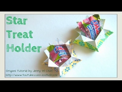 EASTER CRAFTS - How to Fold Origami Box.Star Box - Treat & Candy Holder, Basket, Party Favors