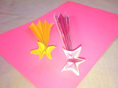 Falling Star. Shooting Star - Origami Paper Crafts for Kids