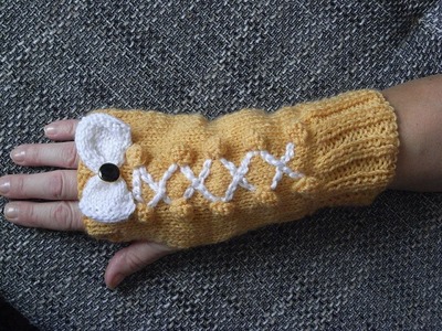 Handstulpen Armstulpen Stricken* Fingerless Gloves Knit mittens  Tutorial Handarbeit