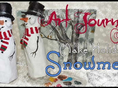 Holiday Craft - Easy Snow People with Paper Mache