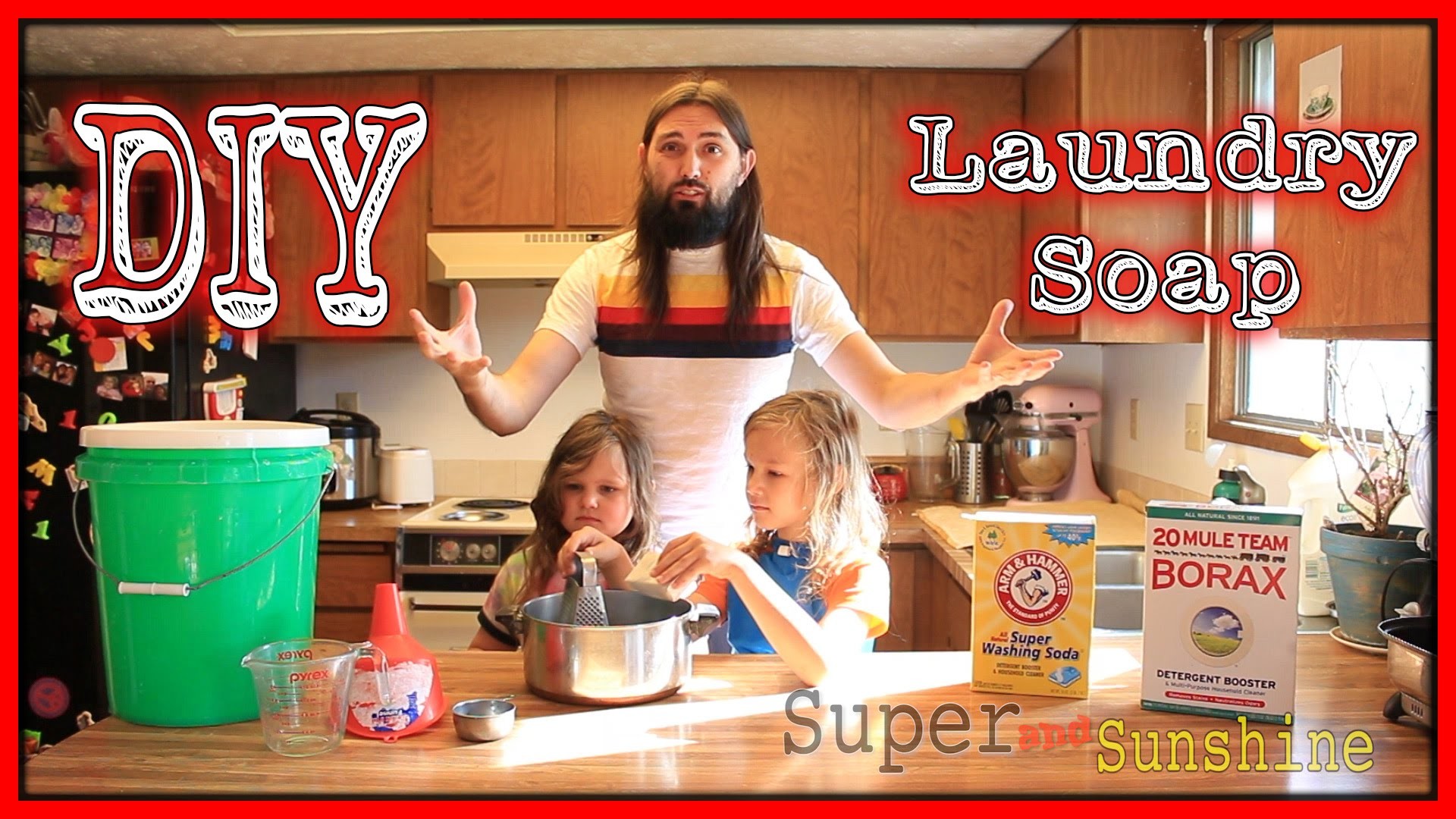 Homemade Liquid Laundry Soap, Less then 2¢ a Load,  A How to DIY Tutorial by Super and Sunshine