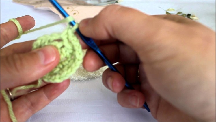 How to Crochet Flower Petals with Leaves part 1
