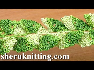 How to Crochet Ribbon Lace Tape Tutorial 27 Picots Around