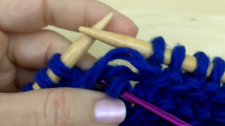 How to knit - how to fix a dropped Purl stitch - [knitting tutorial for beginners]