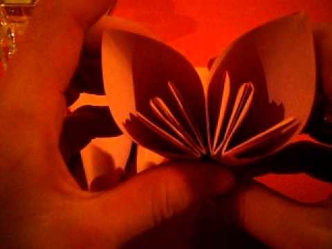 How to make a origami kusudama flower