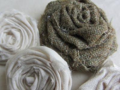 How to Make Adorable Vintage Shabby Chic Rolled Fabric Roses Tutorial