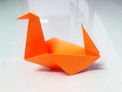 How to make an origami duck.