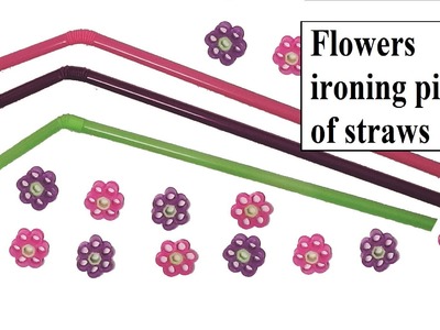 How to make flowers with straws. Without using hama beads.Easy method of ironing.