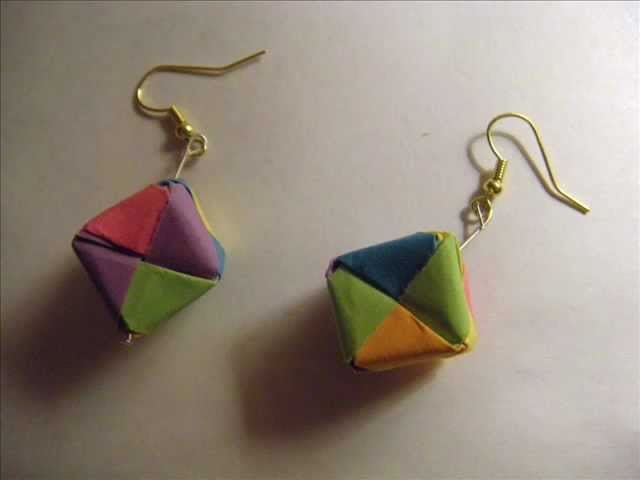 How to Make Origami Cube Earrings