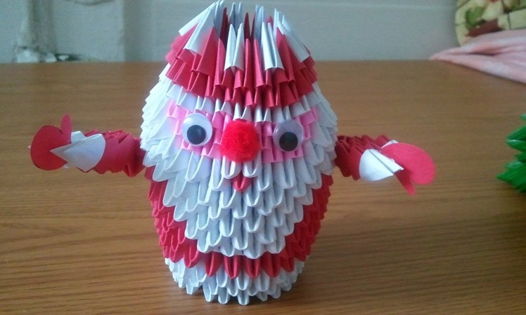 How to make Santa Claus 3D origami, part 1