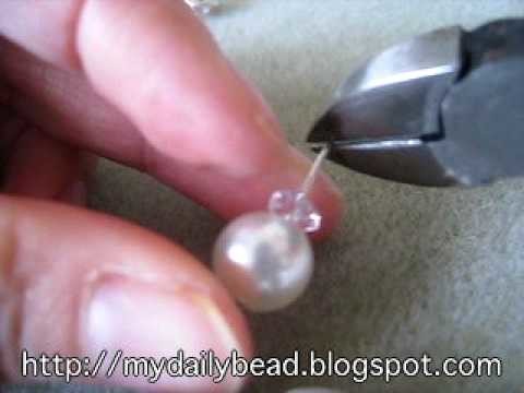 How to make simple pearl earrings and earring hooks