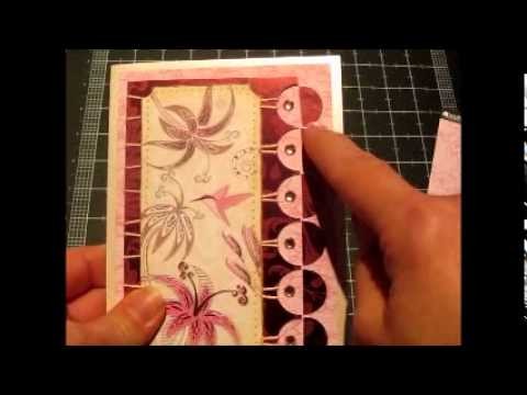 Hummingbird Card with Inverted Scallop Edge - Kanban Crafts