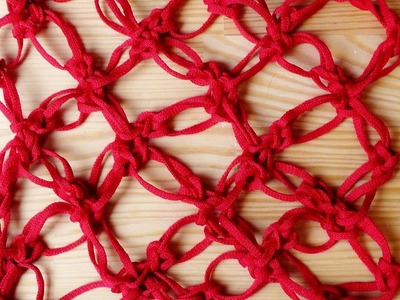 Lover's knot mesh crochet pattern for left handed
