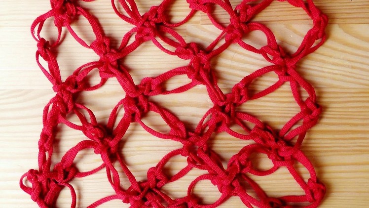 Lover's knot mesh crochet pattern for left handed