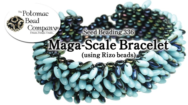 Maga-scale Bracelet (With Czech Rizo Beads)