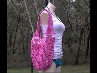 Market Bag 1 Handle Crochet Tutorial