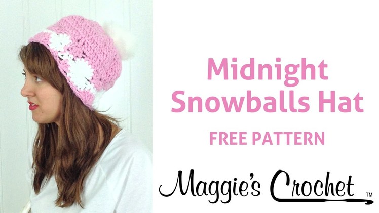 Midnight Snowball Hat Free Crochet Pattern - Right Handed