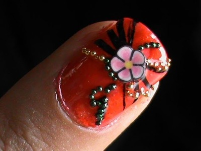 Nail art tutorial fimo flower nail art 3D nail art designs Easy DIY to do at home for beginners