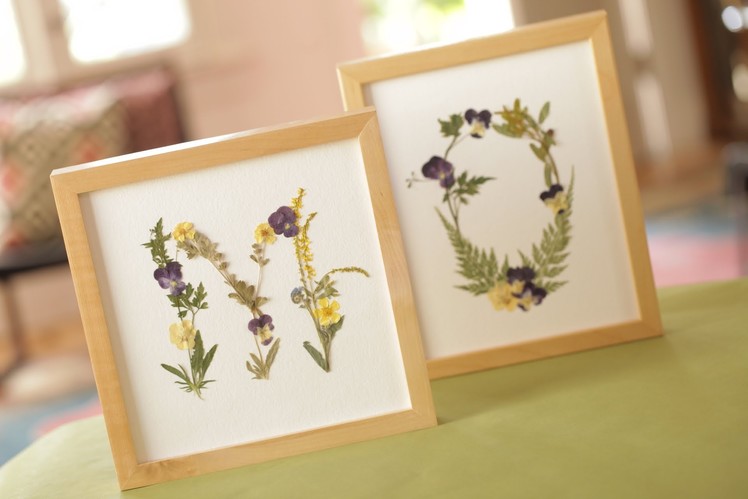 Robert's Pressed Flower Monograms (Mother's Day DIY)