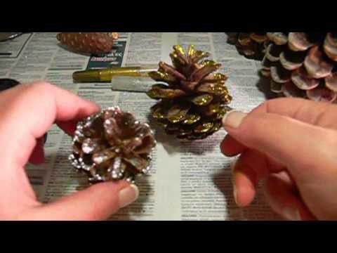 SheBlogs.eu Crafts - Christmas Pinecones with glitter