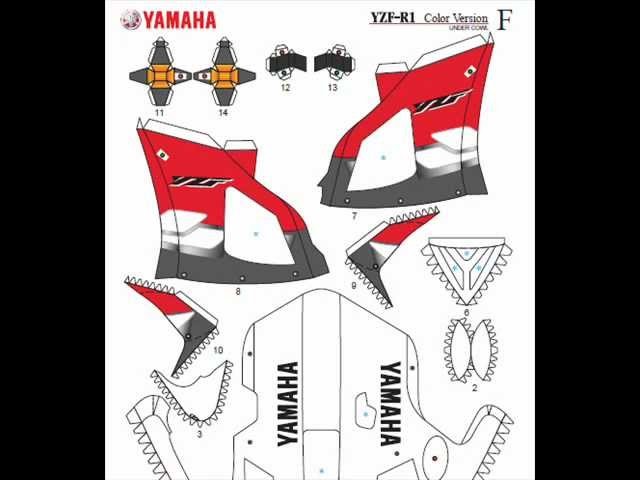 Yamaha YZF-R1 Papercraft Templates - Build Ownl Papercraft Tutorial
