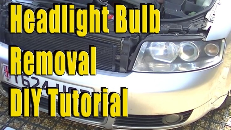 Audi A4 B6 Headlight Removal. Bulb Removal DIY Tutorial