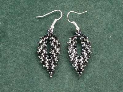 Beading4perfectionists : Russian leaf with delica beads earrings video version beading tutorial