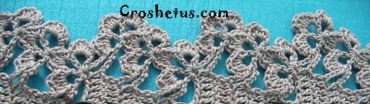 Crochet 3 Petal 3 Flower Edging