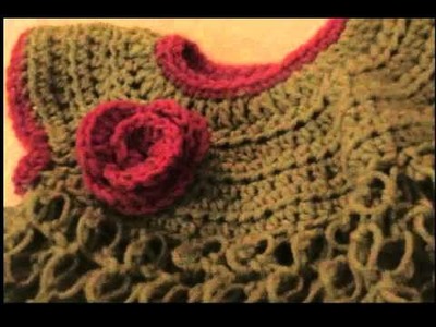 Crochet baby dress solomon's knot